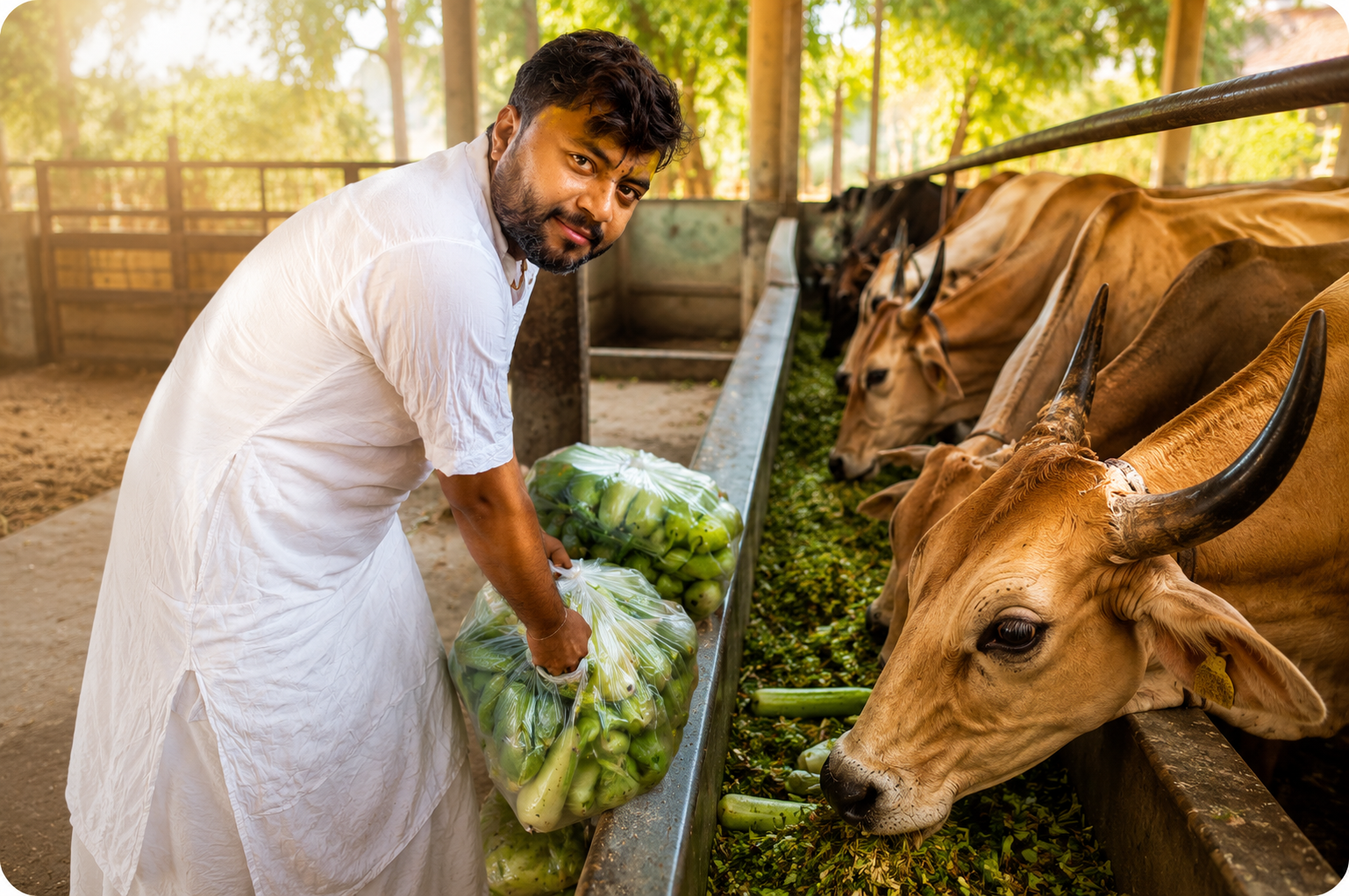 Ekadashi Seva - Special Gau Seva at Gaushala on Ekadashi